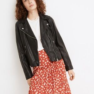 Madewell washed leather motorcycle jacket